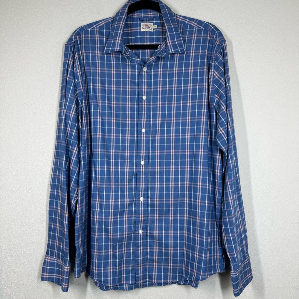 Faherty The Movement Shirt Men’s XL Shore Point Plaid Button Down MWF2206